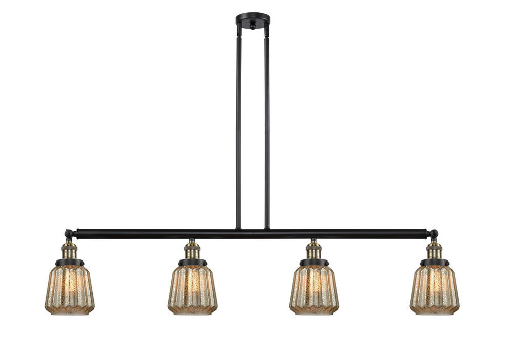 Chatham - 4 Light - 51 inch - Black Antique Brass - Stem Hung - Island Light