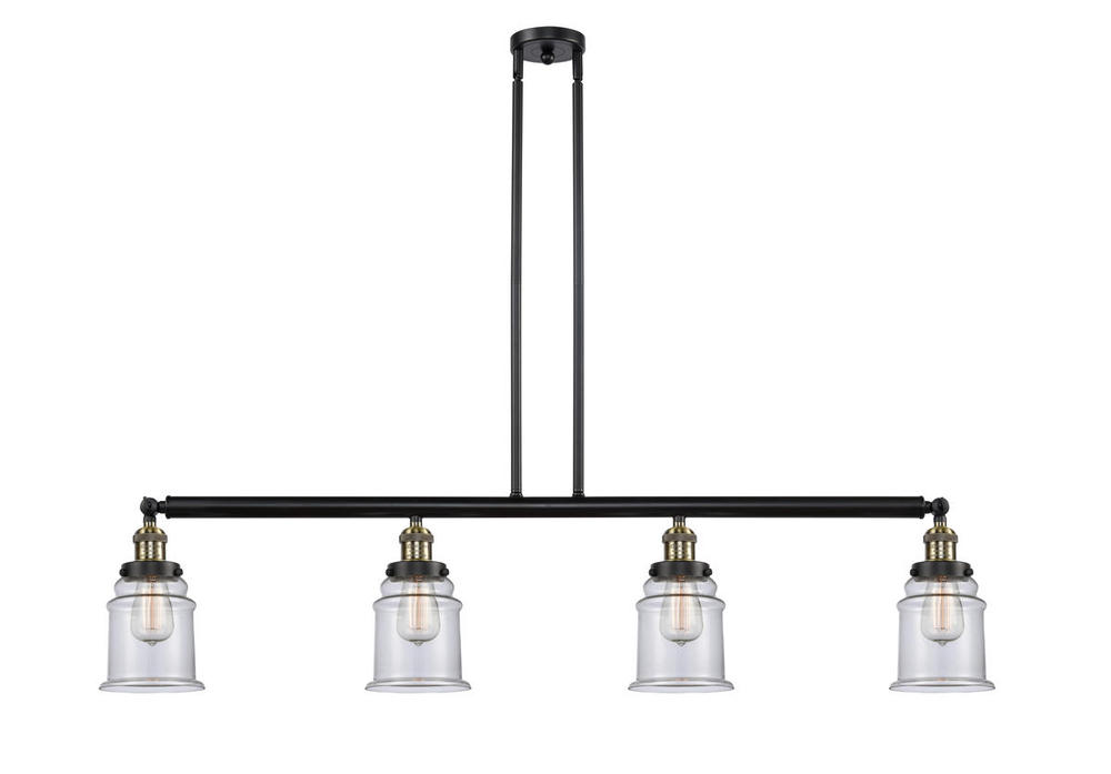 Canton - 4 Light - 51 inch - Black Antique Brass - Stem Hung - Island Light