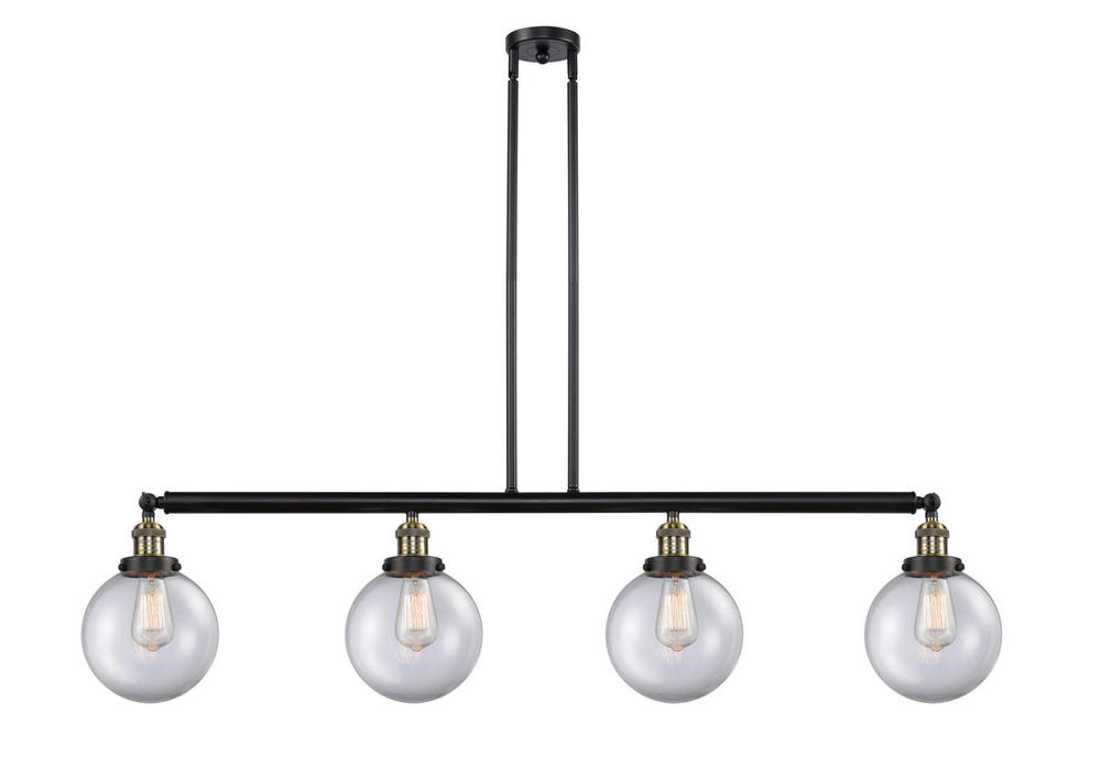 Beacon - 4 Light - 53 inch - Black Antique Brass - Stem Hung - Island Light