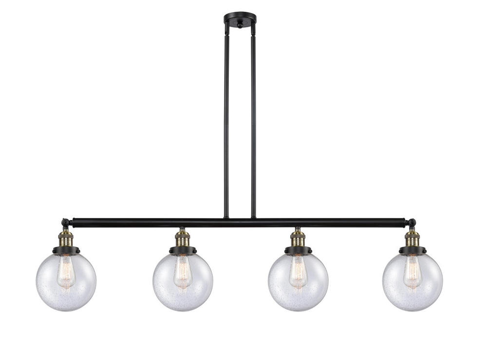 Beacon - 4 Light - 53 inch - Black Antique Brass - Stem Hung - Island Light