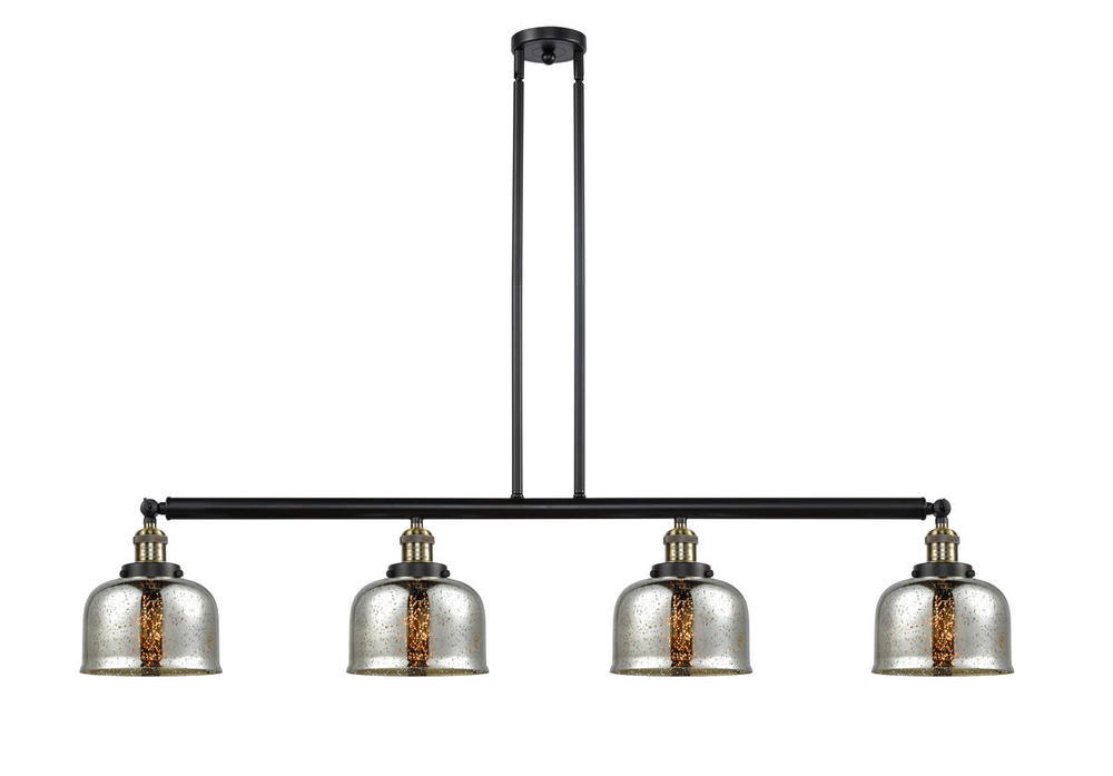 Bell - 4 Light - 53 inch - Black Antique Brass - Stem Hung - Island Light