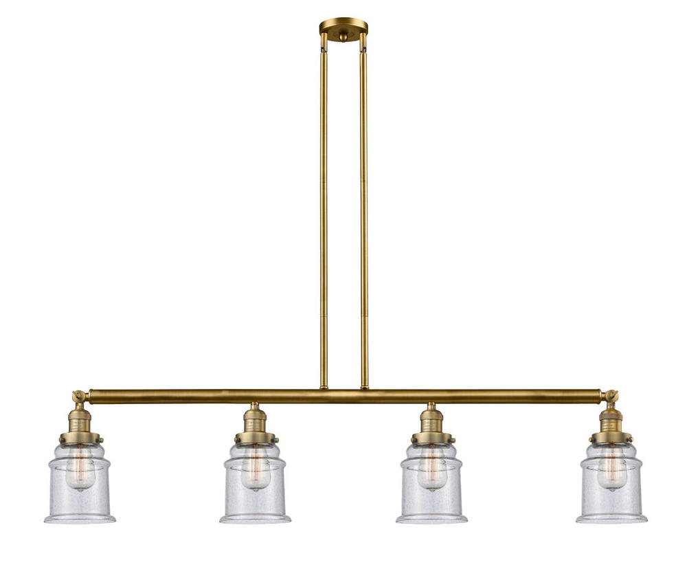 Canton - 4 Light - 51 inch - Brushed Brass - Stem Hung - Island Light