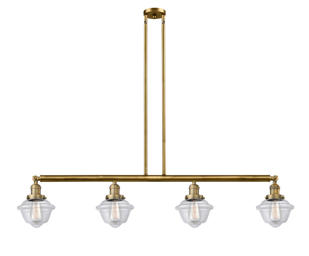 Oxford - 4 Light - 52 inch - Brushed Brass - Stem Hung - Island Light