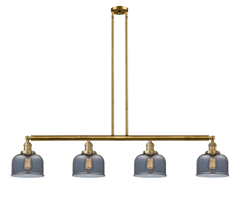 Bell - 4 Light - 53 inch - Brushed Brass - Stem Hung - Island Light