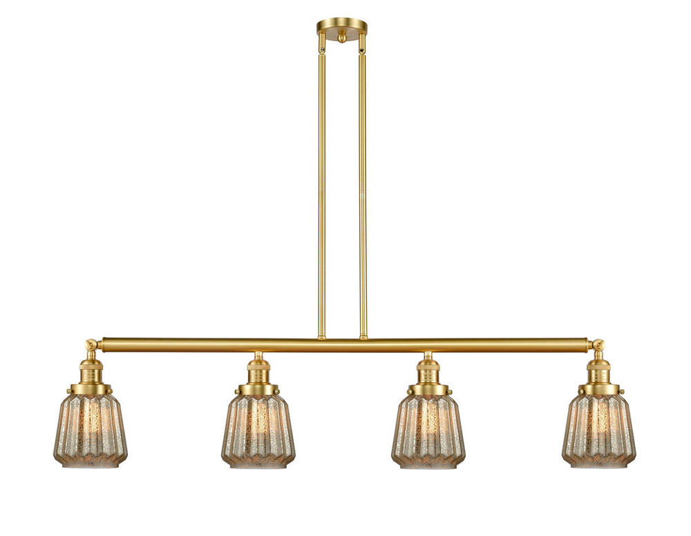 Chatham - 4 Light - 51 inch - Satin Gold - Stem Hung - Island Light