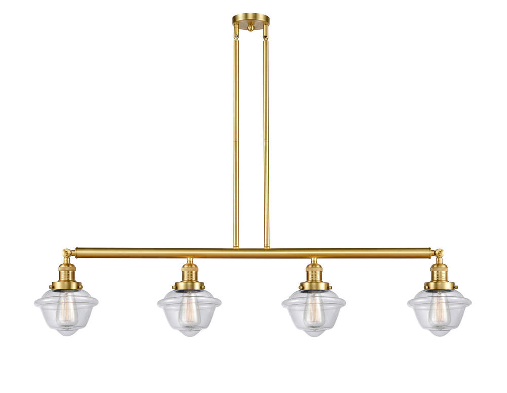 Oxford - 4 Light - 52 inch - Satin Gold - Stem Hung - Island Light