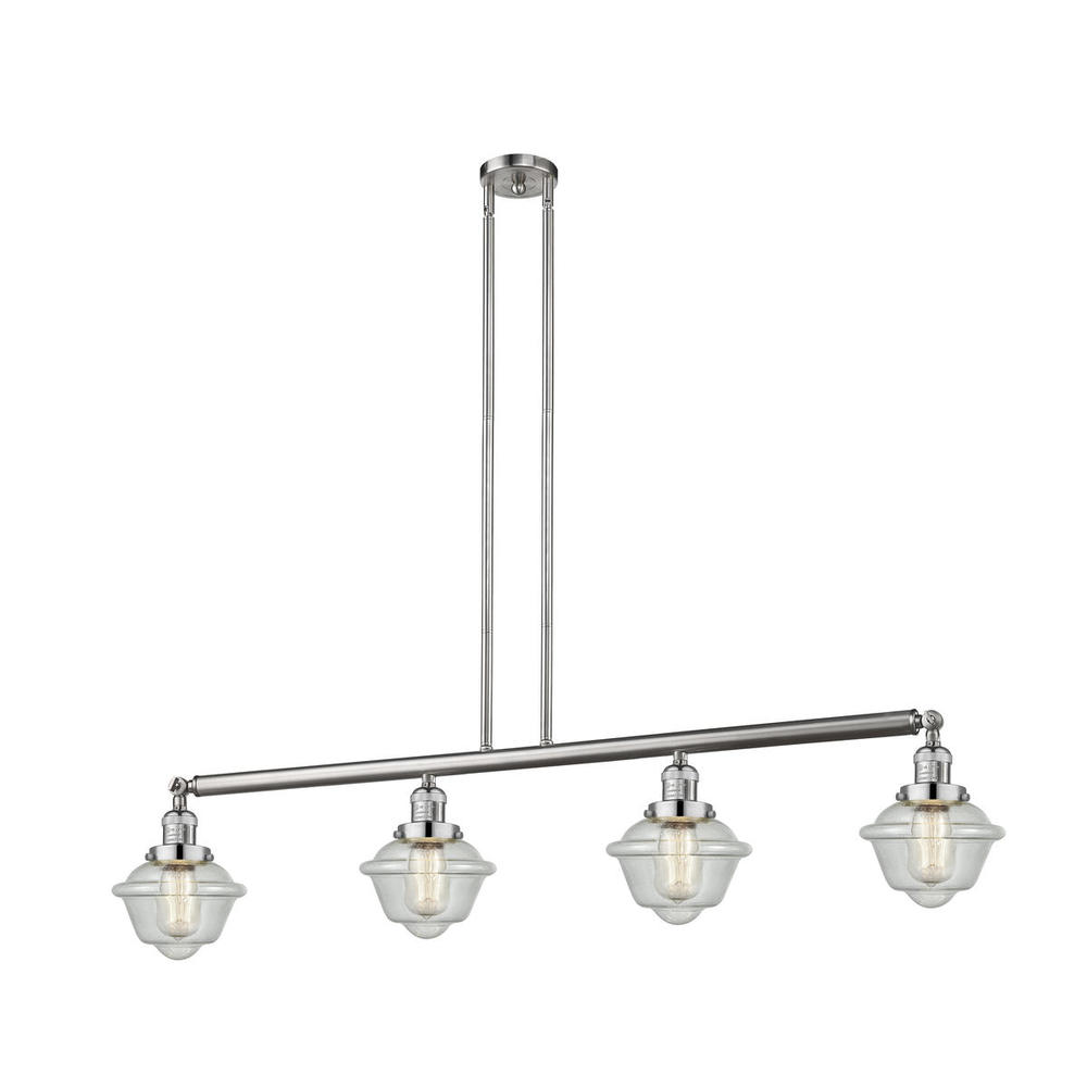 Oxford - 4 Light - 52 inch - Brushed Satin Nickel - Stem Hung - Island Light