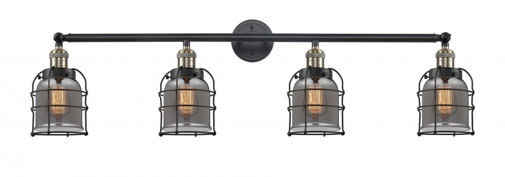 Bell Cage - 4 Light - 42 inch - Black Antique Brass - Bath Vanity Light