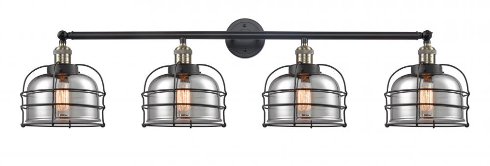 Bell Cage - 4 Light - 44 inch - Black Antique Brass - Bath Vanity Light