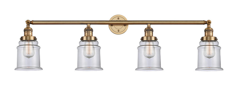 Canton - 4 Light - 42 inch - Brushed Brass - Bath Vanity Light