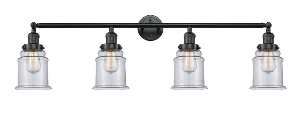 Canton - 4 Light - 42 inch - Matte Black - Bath Vanity Light