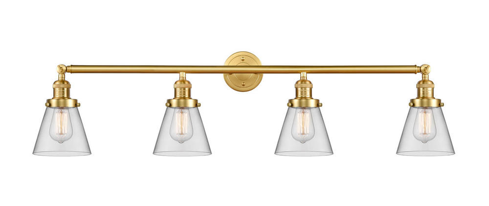 Cone - 4 Light - 42 inch - Satin Gold - Bath Vanity Light