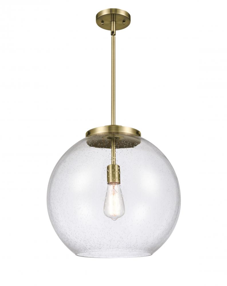 Athens - 1 Light - 16 inch - Antique Brass - Cord hung - Pendant