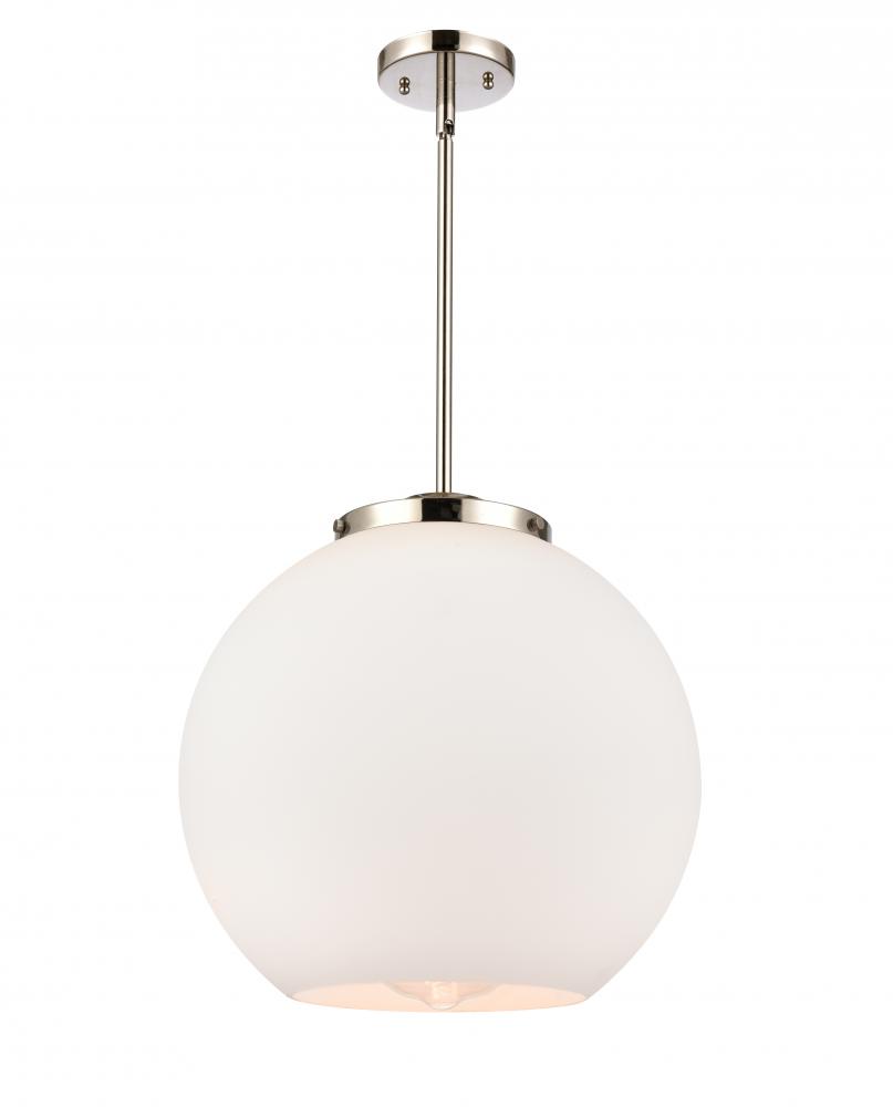 Athens - 1 Light - 16 inch - Polished Nickel - Cord hung - Pendant