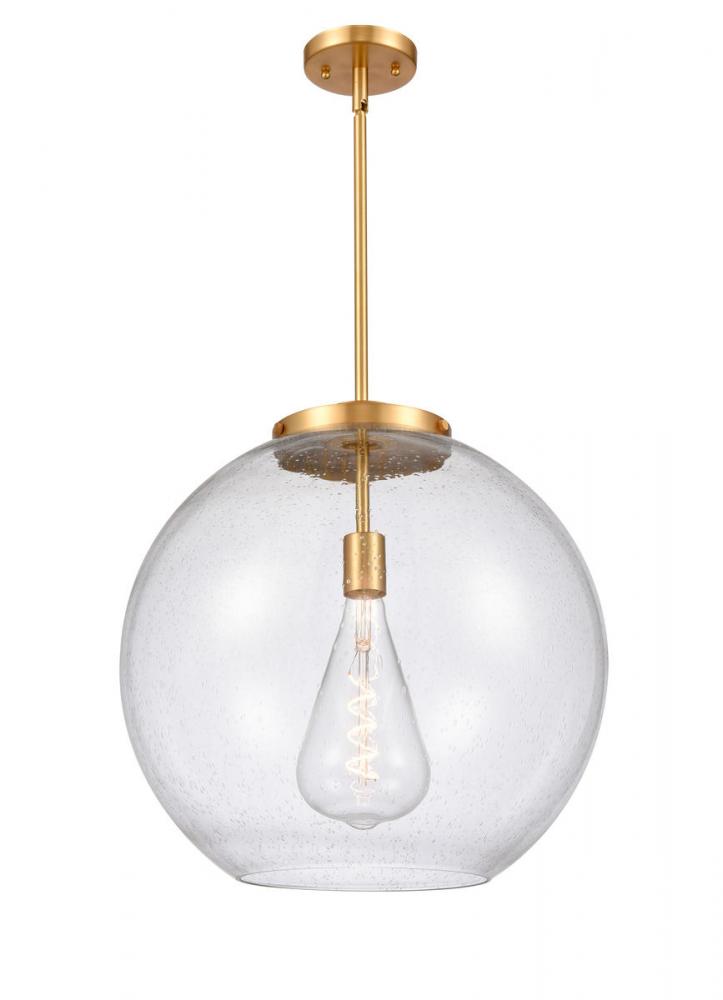 Athens - 1 Light - 18 inch - Satin Gold - Cord hung - Pendant