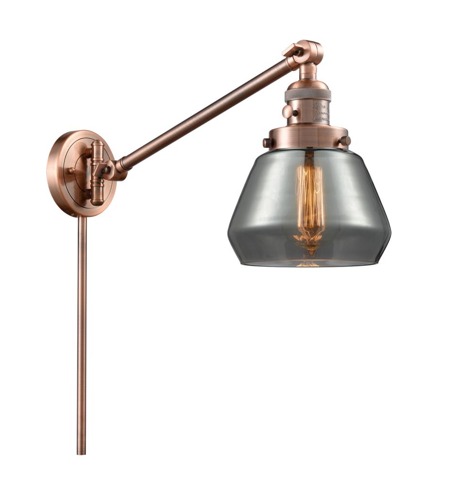 Fulton - 1 Light - 8 inch - Antique Copper - Swing Arm