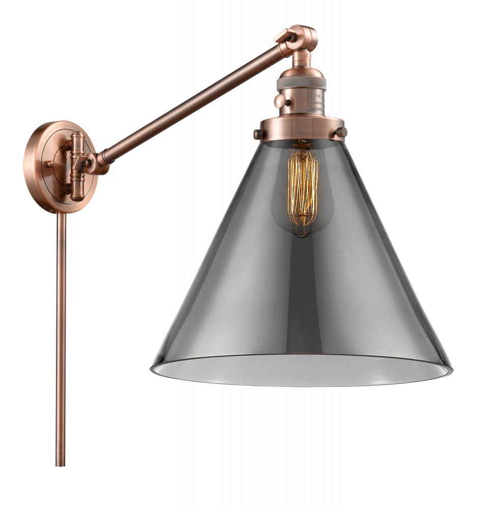 Cone - 1 Light - 12 inch - Antique Copper - Swing Arm