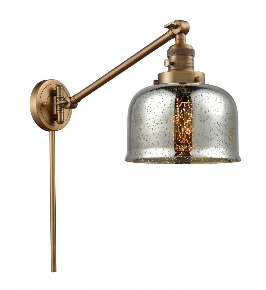 Bell - 1 Light - 8 inch - Brushed Brass - Swing Arm