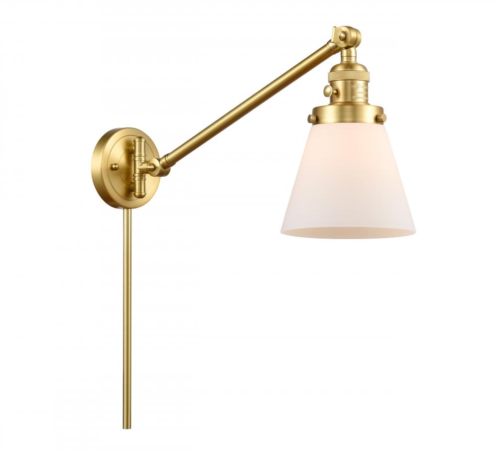 Cone - 1 Light - 8 inch - Satin Gold - Swing Arm