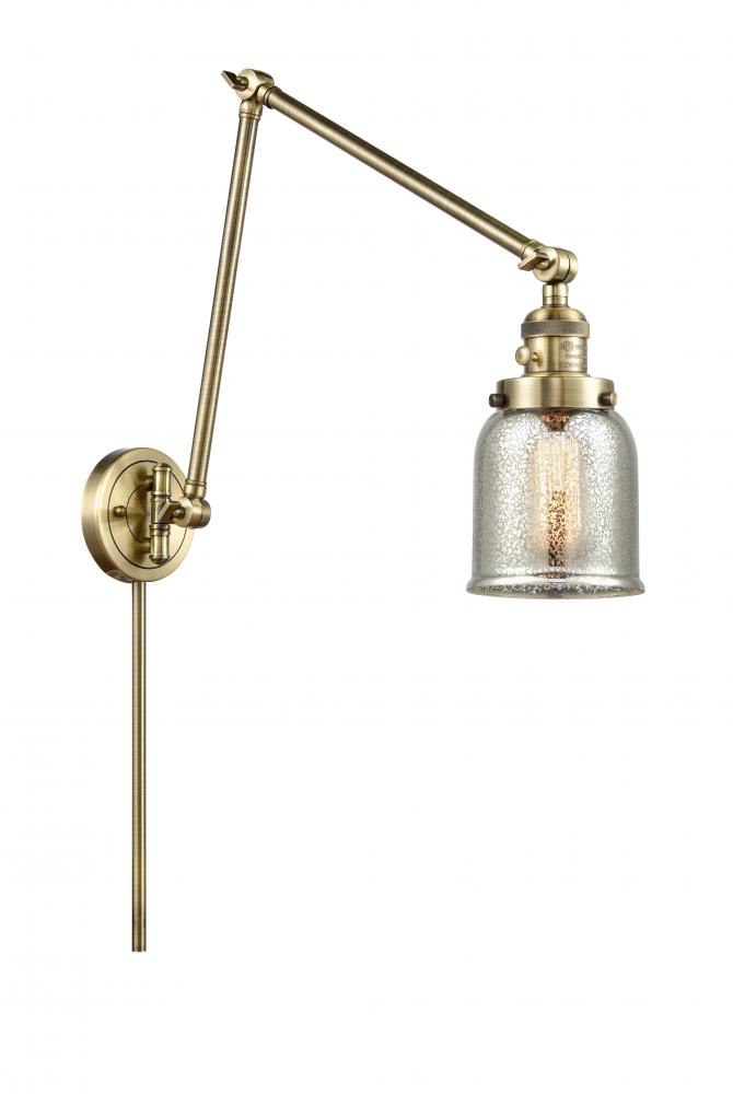 Bell - 1 Light - 8 inch - Antique Brass - Swing Arm