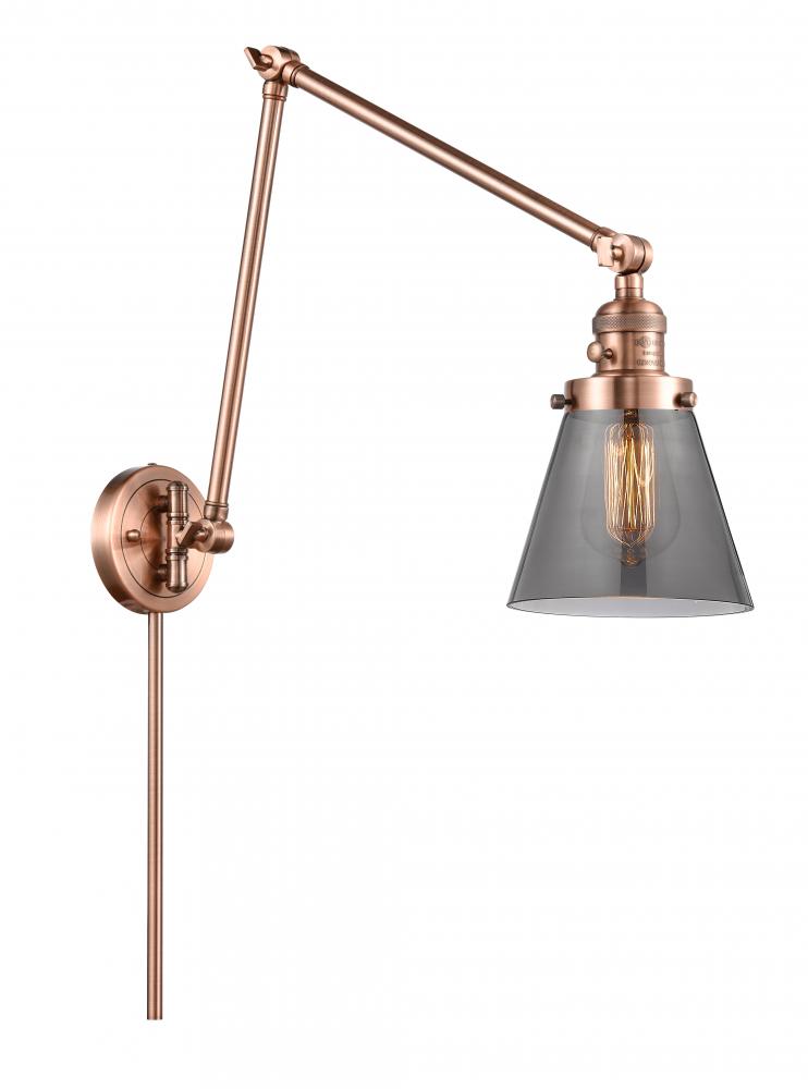 Cone - 1 Light - 8 inch - Antique Copper - Swing Arm