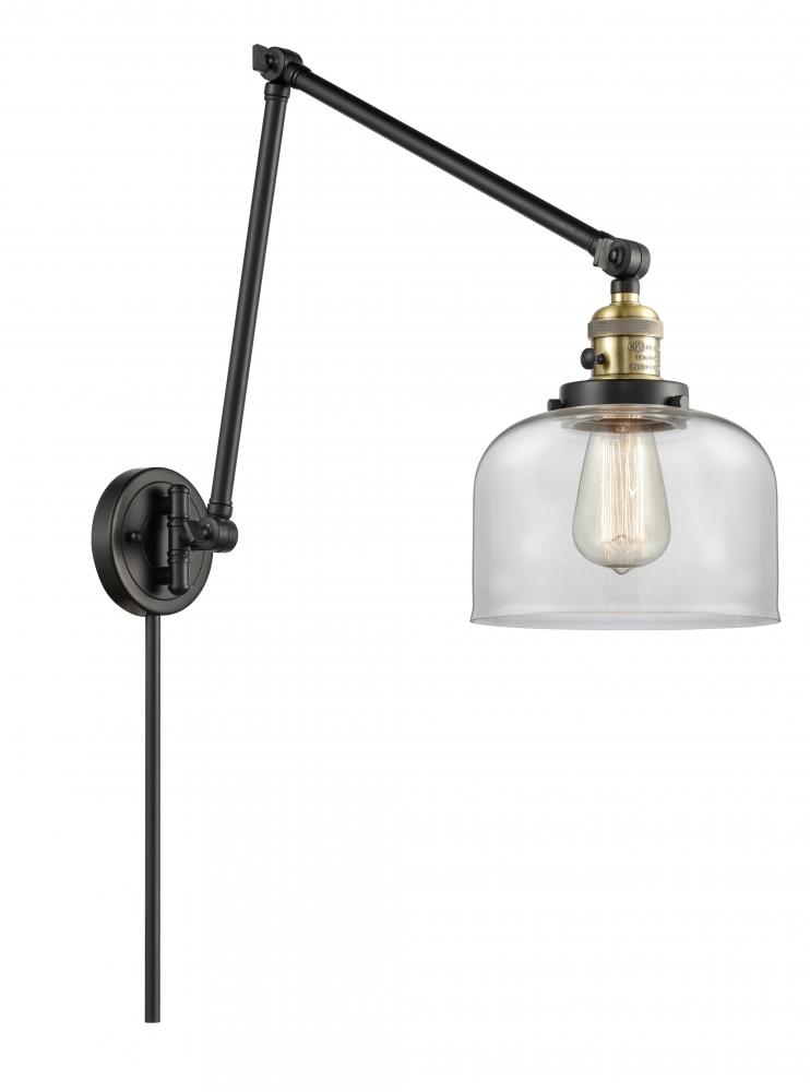 Bell - 1 Light - 8 inch - Black Antique Brass - Swing Arm