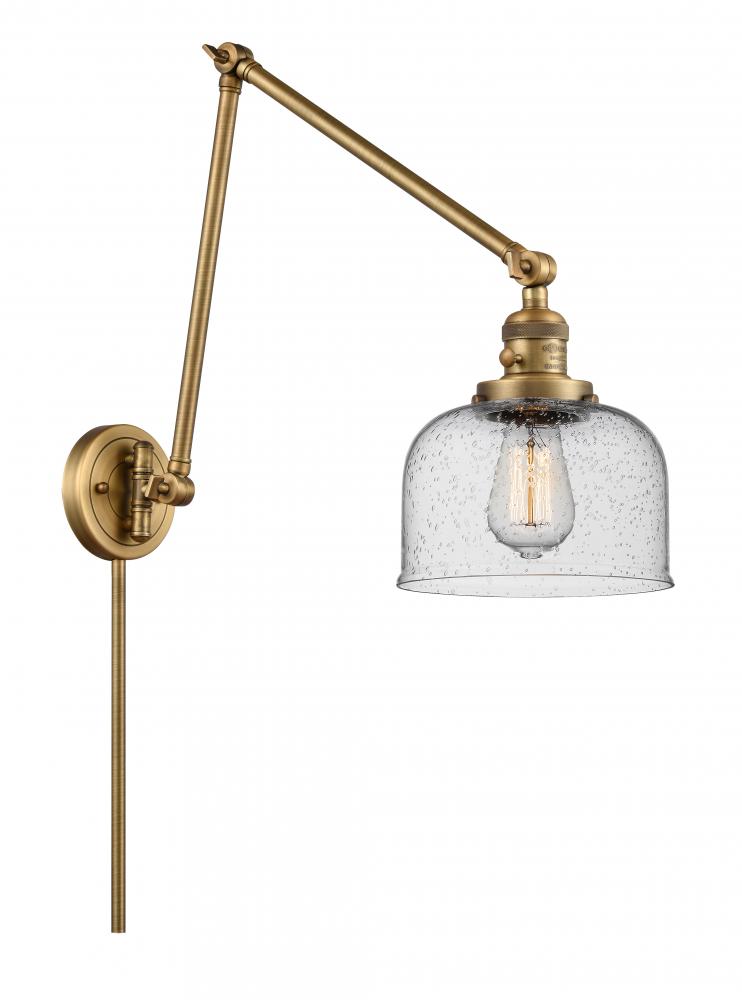 Bell - 1 Light - 8 inch - Brushed Brass - Swing Arm