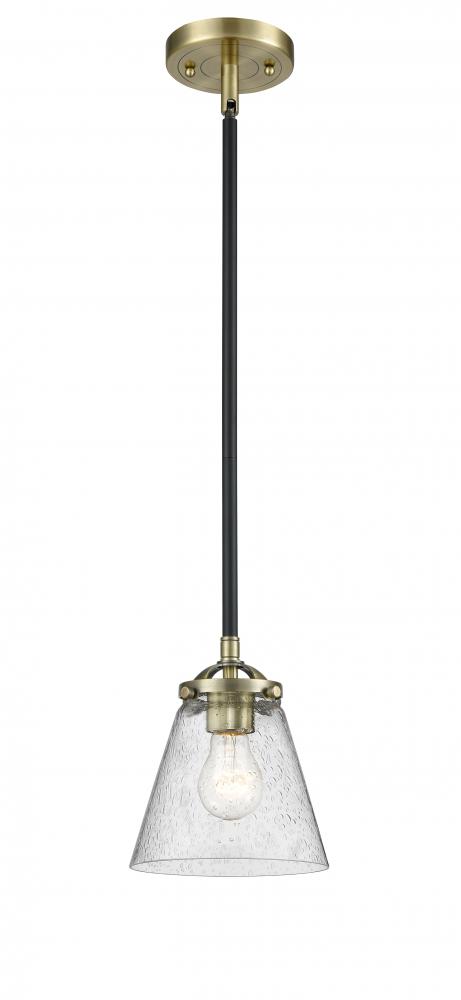 Cone - 1 Light - 6 inch - Black Antique Brass - Cord hung - Mini Pendant