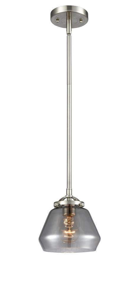 Fulton - 1 Light - 7 inch - Brushed Satin Nickel - Cord hung - Mini Pendant