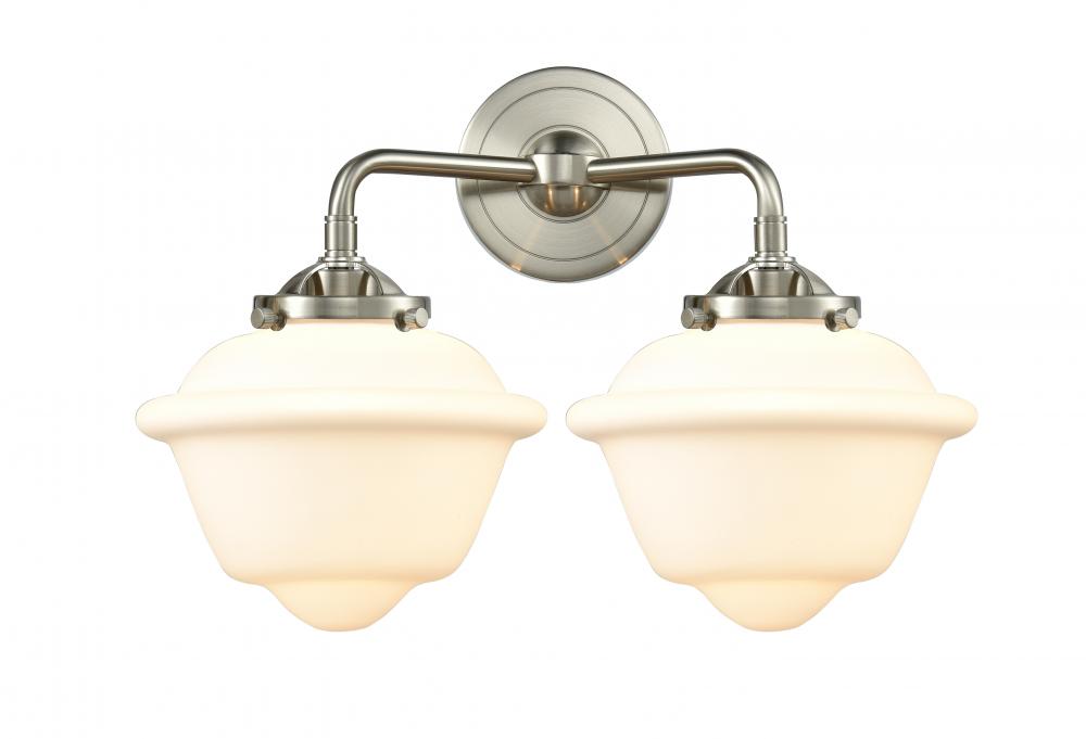 Oxford - 2 Light - 16 inch - Brushed Satin Nickel - Bath Vanity Light