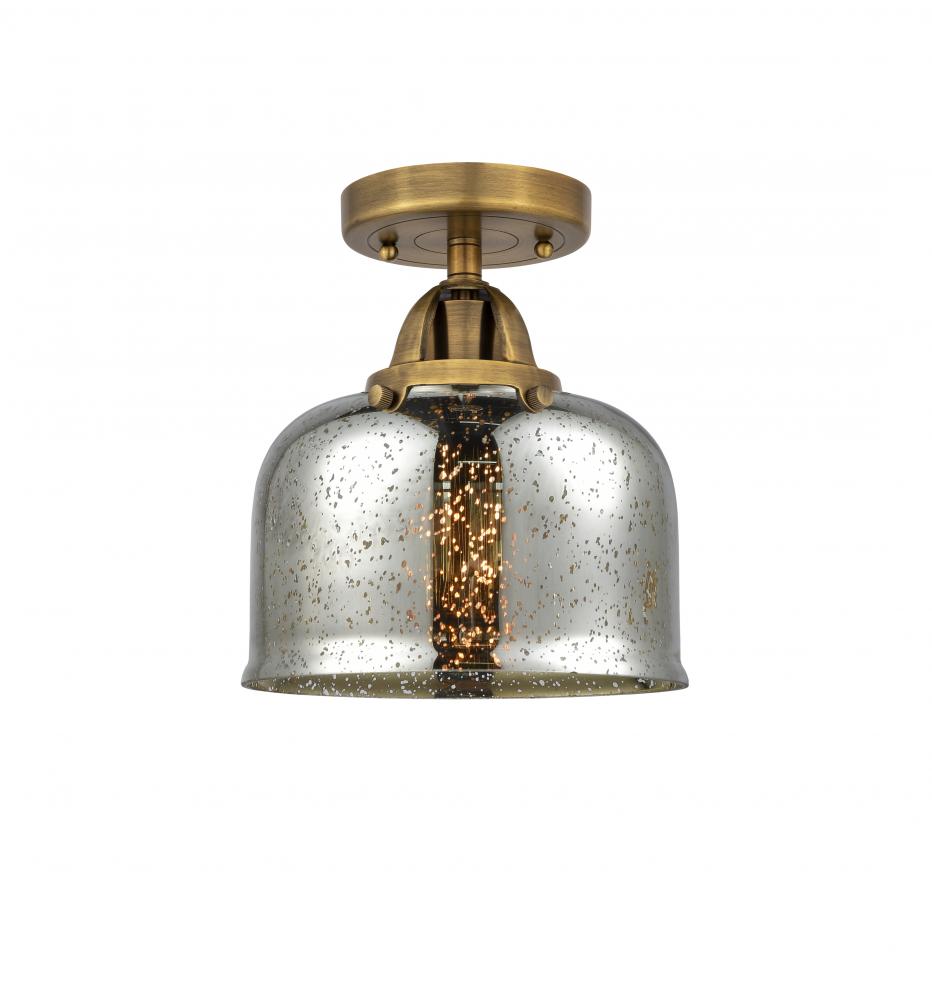 Bell - 1 Light - 8 inch - Brushed Brass - Semi-Flush Mount