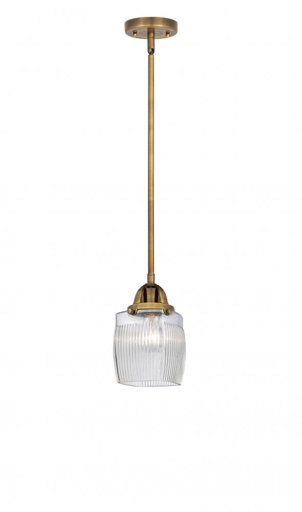 Colton - 1 Light - 6 inch - Brushed Brass - Cord hung - Mini Pendant