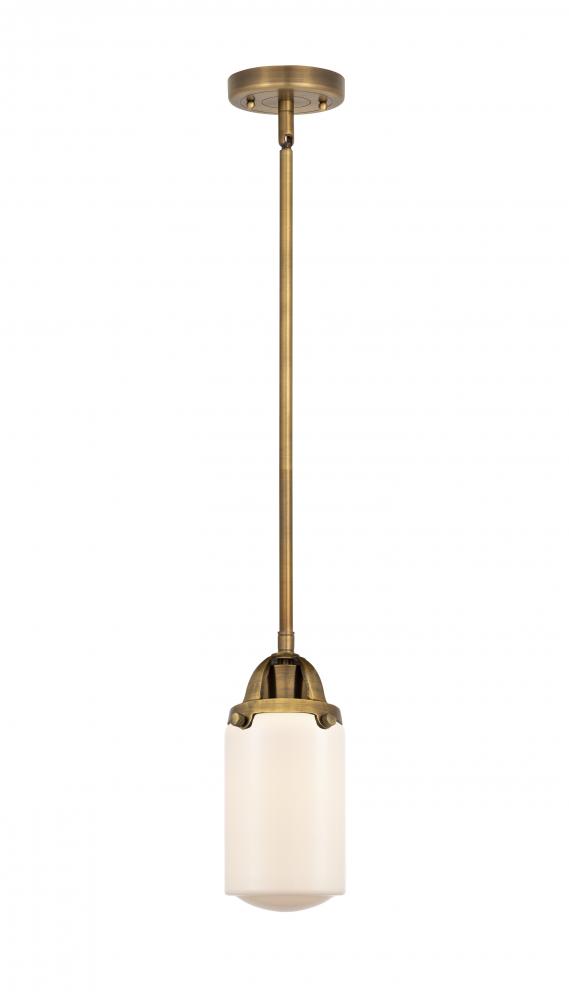 Dover - 1 Light - 5 inch - Brushed Brass - Cord hung - Mini Pendant