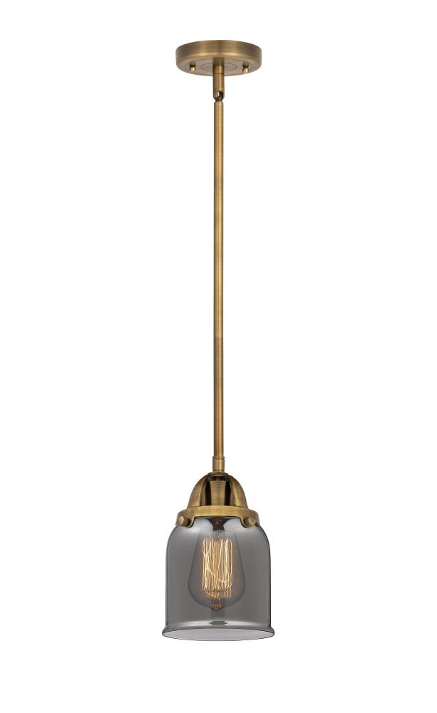 Bell - 1 Light - 5 inch - Brushed Brass - Cord hung - Mini Pendant