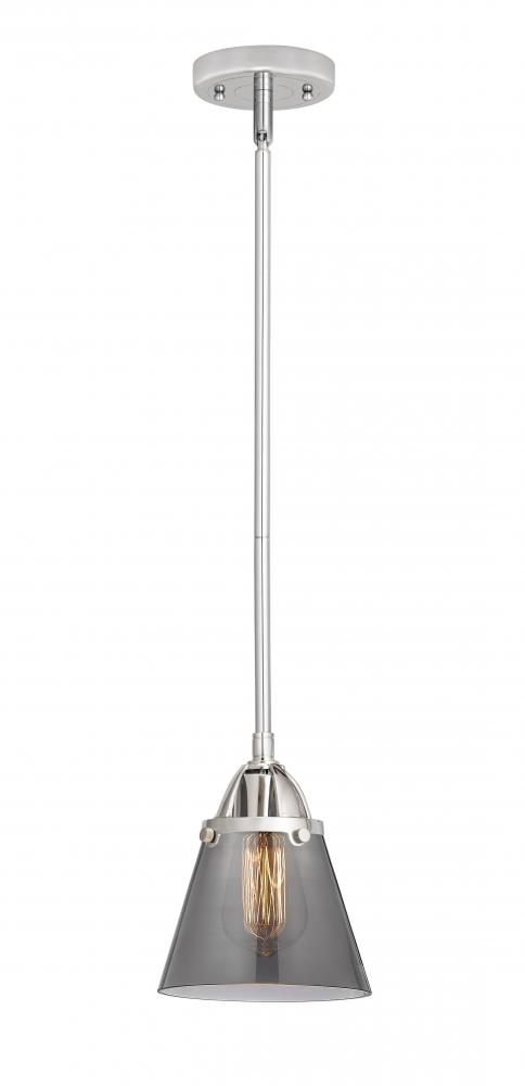 Cone - 1 Light - 6 inch - Polished Chrome - Cord hung - Mini Pendant