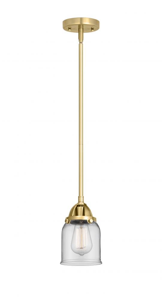 Bell - 1 Light - 5 inch - Satin Gold - Cord hung - Mini Pendant