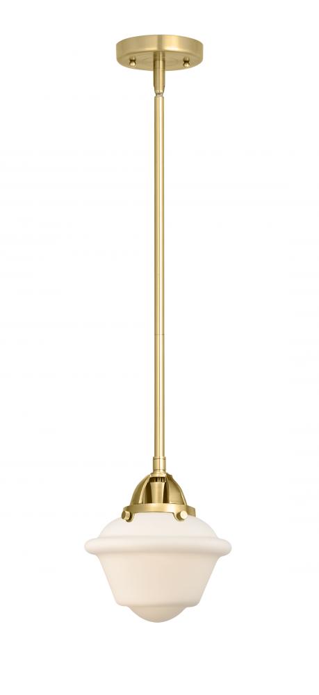 Oxford - 1 Light - 8 inch - Satin Gold - Cord hung - Mini Pendant