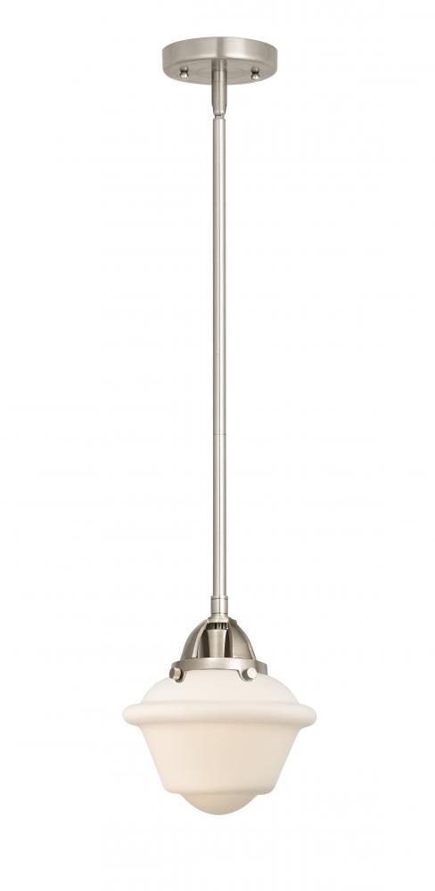 Oxford - 1 Light - 8 inch - Brushed Satin Nickel - Cord hung - Mini Pendant