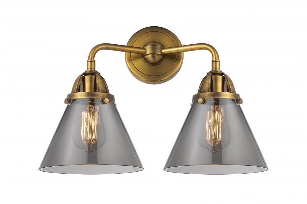 Cone - 2 Light - 16 inch - Brushed Brass - Bath Vanity Light
