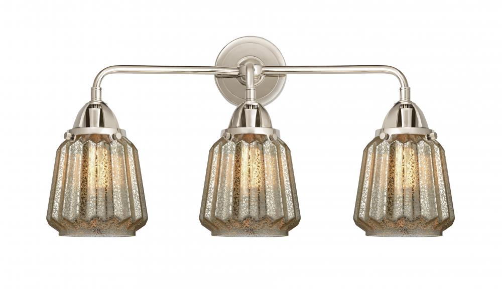 Chatham - 3 Light - 24 inch - Polished Nickel - Bath Vanity Light