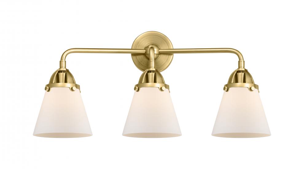 Cone - 3 Light - 24 inch - Satin Gold - Bath Vanity Light