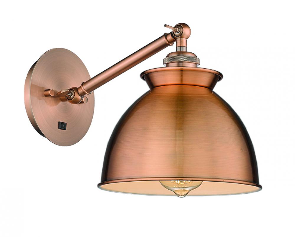 Adirondack - 1 Light - 8 inch - Antique Copper - Sconce