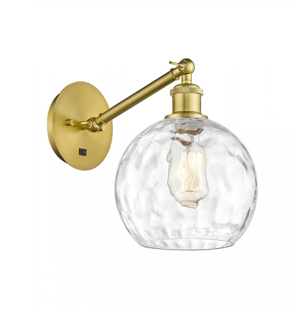 Athens Water Glass - 1 Light - 8 inch - Satin Gold - Sconce