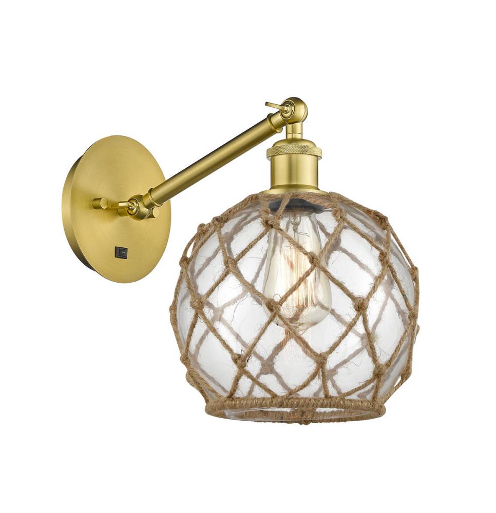 Farmhouse Rope - 1 Light - 8 inch - Satin Gold - Sconce