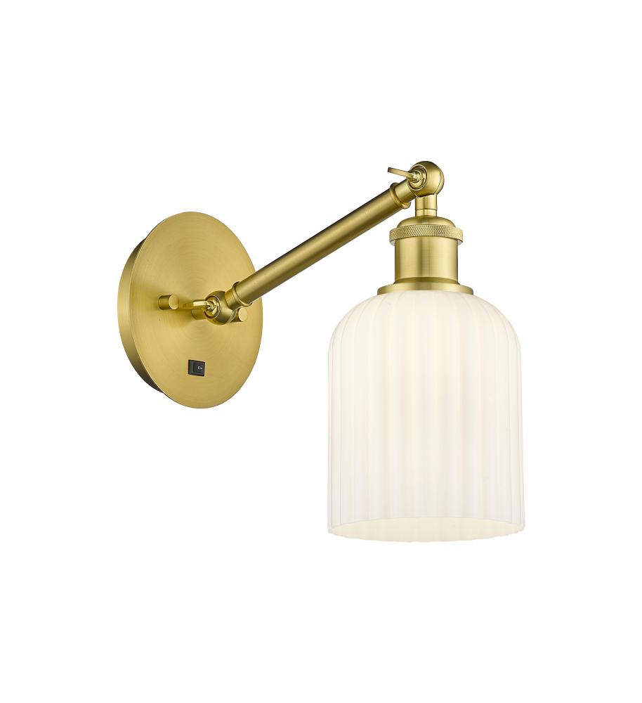 Bridal Veil - 1 Light - 5 inch - Satin Gold - Sconce