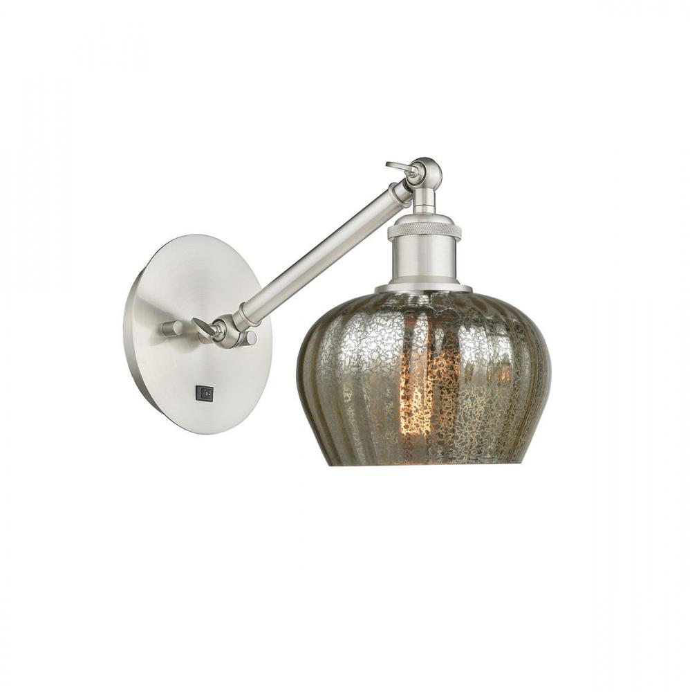 Fenton - 1 Light - 7 inch - Brushed Satin Nickel - Sconce