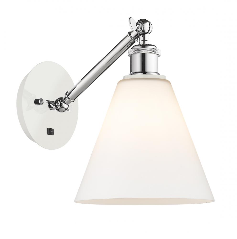 Berkshire - 1 Light - 8 inch - White Polished Chrome - Sconce