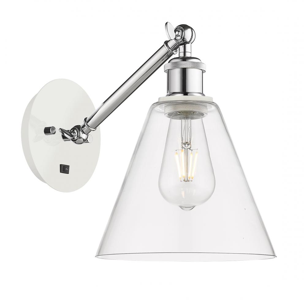 Berkshire - 1 Light - 8 inch - White Polished Chrome - Sconce