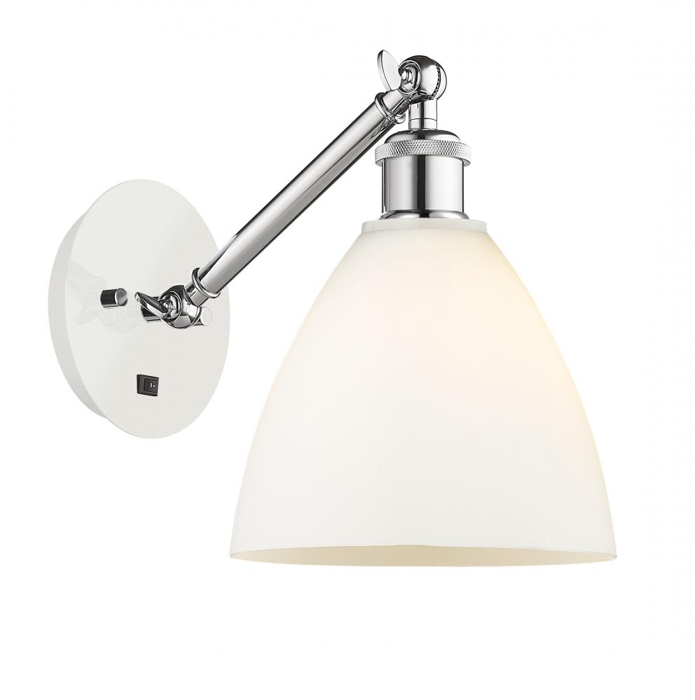 Bristol - 1 Light - 8 inch - White Polished Chrome - Sconce