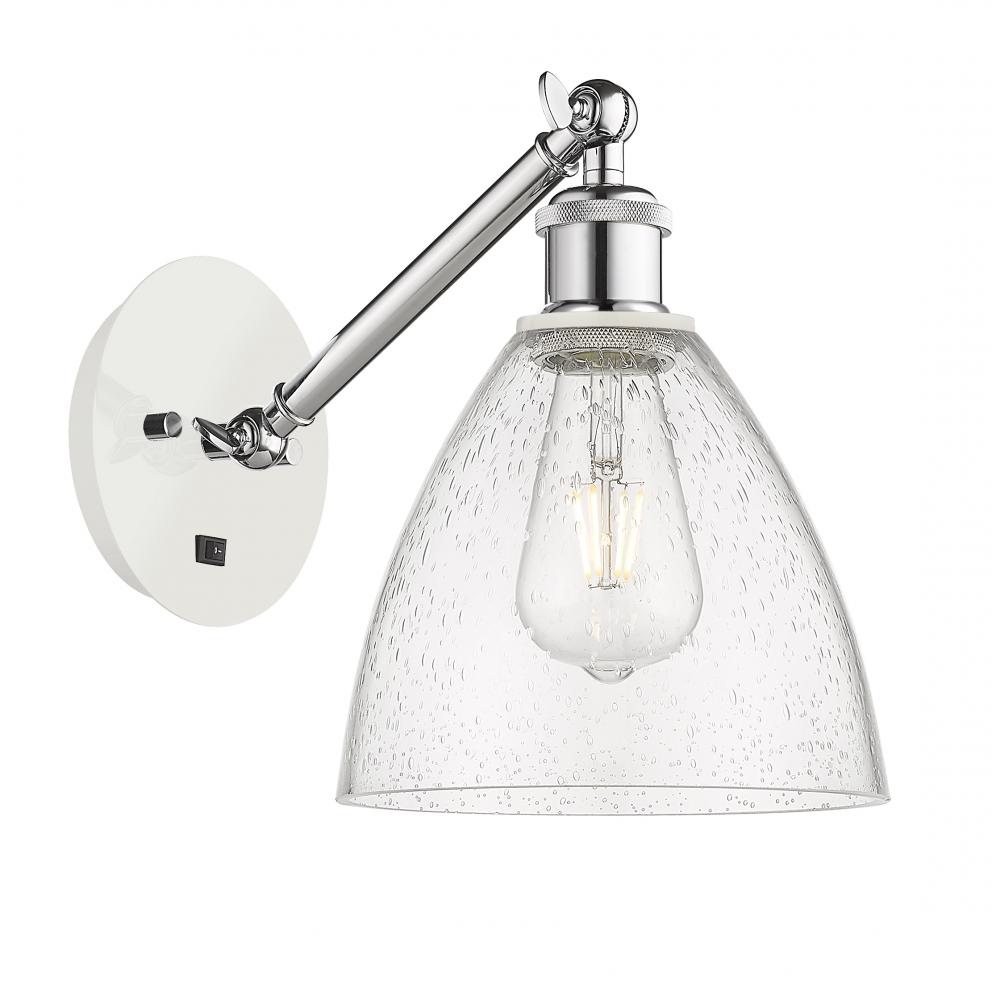 Bristol - 1 Light - 8 inch - White Polished Chrome - Sconce